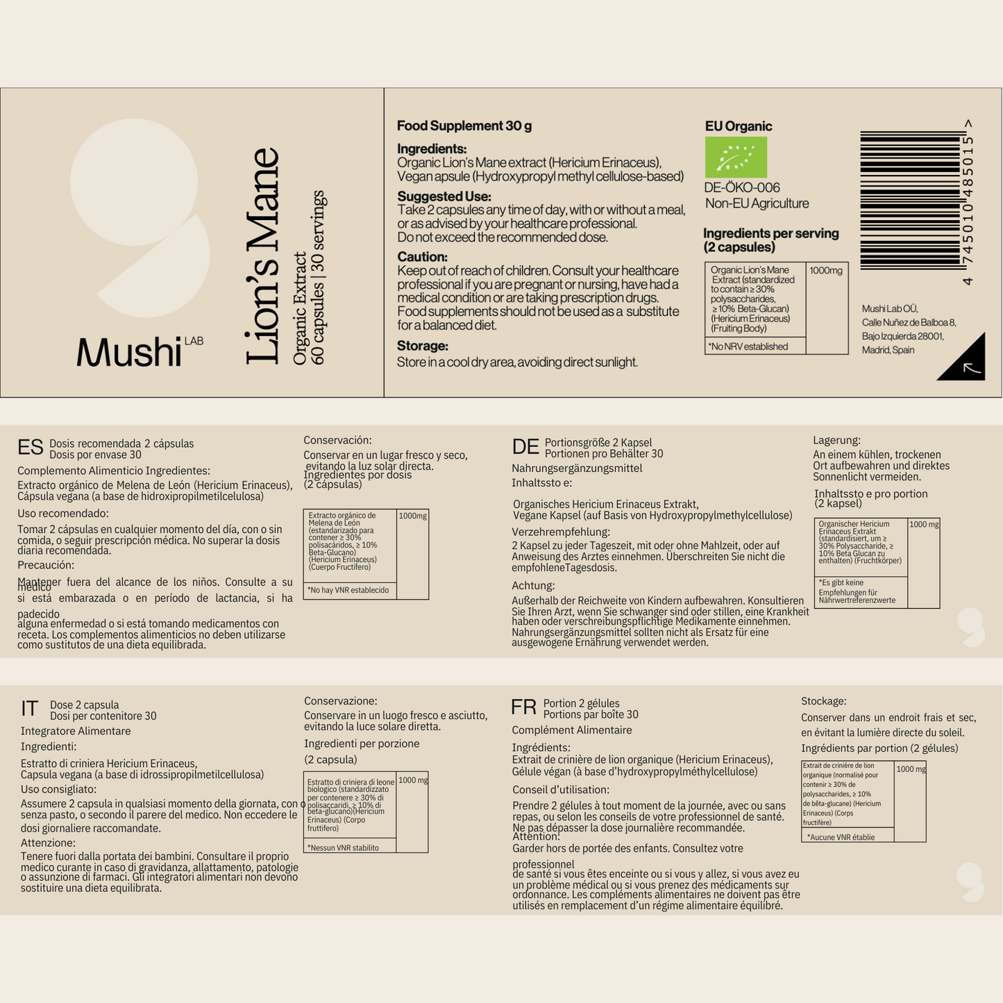 Melena de León en cápsulas